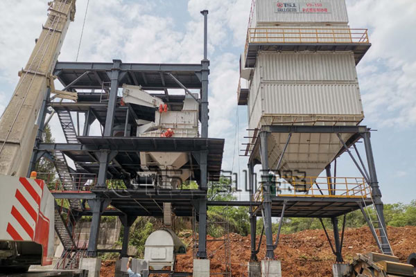 在建的新型制砂生產(chǎn)線(xiàn)